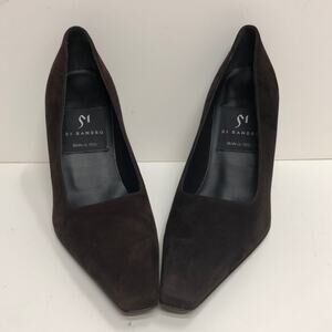 DiSandro Made in Italy Brown Suede High Heel Pump
